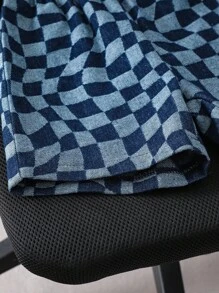 2 件套男童套装：纹理英文字母针织棉上衣和牛仔短裤