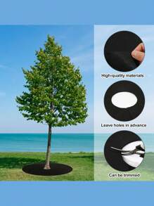 2pcs Non Woven Tree Mulch Ring,Reusable Tree Mulch Ring Non Woven Landscape Fabric For Gardening Landscaping Control Root Protection,Fruit Tree/Orchard/Lawn Non-Woven Fabric Gardening Landscape Fabric Cover - Multicolor - View 8
