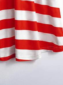 SHEIN LUNE Plus Size Women USA Flag Print Round Neck Sleeveless With Pocket Casual Fashion Versatile Loose Fit Summer Vacation Comfortable Tank Top, For 4th Of July