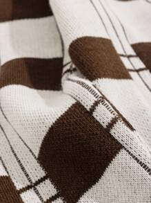 EURMUSE Herren Farbblockpullover mit Rundhalsausschnitt, Regular Fit - Beige - Übersicht 5