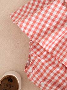 Souflis Souflis Baby Girl Summer Casual Cute Car Bow Strap Blue Striped Bodysuit - Pink - View 6