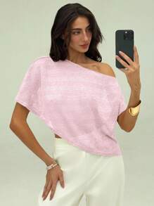 Aloruh 女式夏季蝙蝠袖短袖宽松休闲上衣