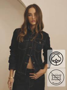 Aralina Winter / Summer Cinched Waist Denim Jacket