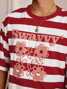 SWAVVY Camiseta de casa de manga corta de verano cómoda con cuello redondo y estampado gráfico blanco