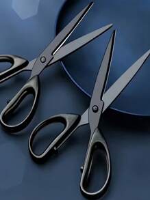 1 件黑色不锈钢剪刀，防锈涂层，多用途，适用于日常家居、布料切割、刺绣、缝纫、办公纸张切割和胶带切割，男士工具 - 黑色 - 查看 7