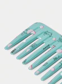 TOM & JERRY X SHEIN 1pc Cartoon Pattern Handy Dual Use Wide-Tooth Comb For Wet & Dry Hair - Multicolor - View 3
