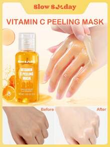 Slow Sunday Vitamin C Peeling Mask, Hand Mask Moisturizing, Exfoliating Wax Treatment For Soft, Smooth Skin, Nourishing, Peeling & Brightening, Tear-Off Hand Mask, Vitamin C, For Body & Hand & Foot, K Beauty, Cozy Fall & Winter Styles, Suitable For Autumn Winter, Y2K, For Halloweens, Party & Gifts, Thanksgiving & New Year, Thank You Gift, For Christmas,  Christmas Gifts