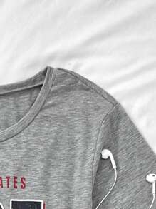 SHEIN Youth Casual Scoop Neck Multicolor Tee With Regular Fit And Asymmetrical Design Teen Girl Clothes Teen Girls T Shirts Crop Vintage T Shirts 90s Clothes Girls Summer Clothes Teen