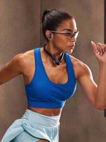 Powerista 女士字母印花露背日常健身运动文胸