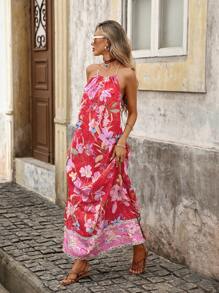 Brillora Women Long Dresses, Beach Outfits For Woman, Summer Outfits For Women,Loose Fit Woven Off-Shoulder Dresses For Women - Multicolor - View 2