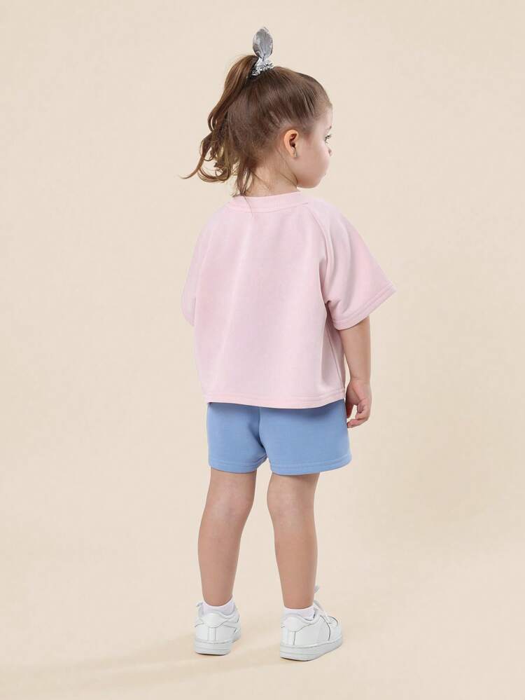 Boxy Raglan Short Sleeve Cozy T-Shirt Co-Ord Set