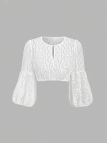 Fairmaia Klasyczna bluzka damska w jednolitym kolorze z teksturą, tradycyjny niemiecki styl, oddychająca koronkowa bluzka w jednolitym kolorze, tradycyjny letni styl, Dirndl - Morela - Zobacz 1