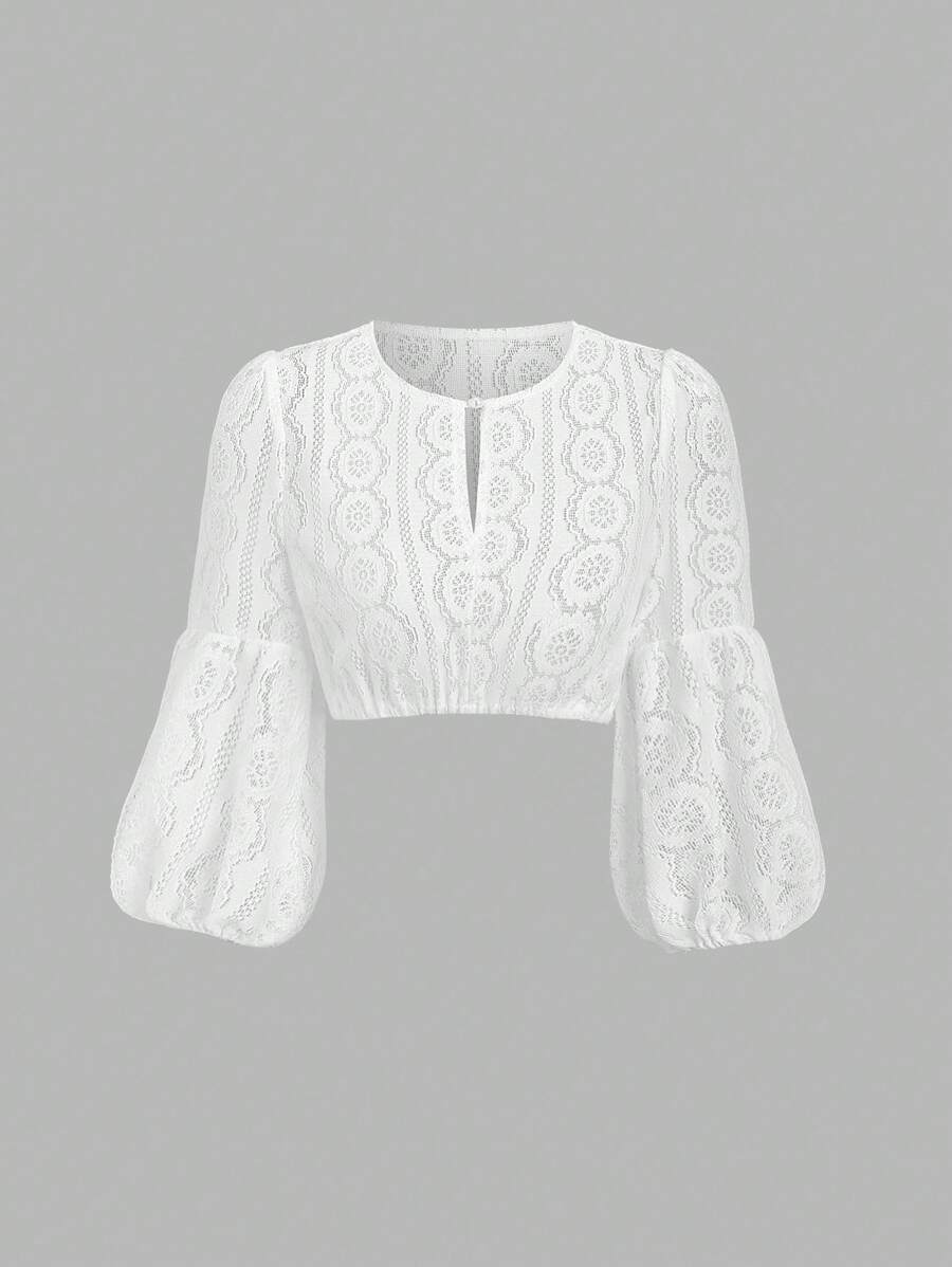 Fairmaia Klasyczna bluzka damska w jednolitym kolorze z teksturą, tradycyjny niemiecki styl, oddychająca koronkowa bluzka w jednolitym kolorze, tradycyjny letni styl, Dirndl - Morela - Zobacz 1