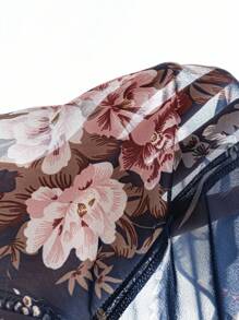 Breezaya Áo len cardigan tay ngắn rộng rãi in họa tiết hoa cho kỳ nghỉ mùa hè - Nhiều màu - Xem 8