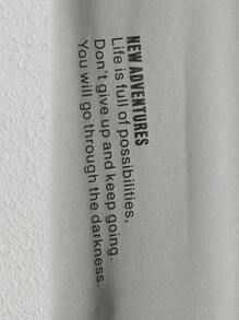 Manfinity BRENVOR 男士标语图案T恤，夏季，情侣装