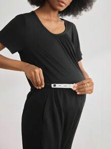 Moonlight&Mama Maternity Short Sleeve Nursing Pajama Set 2 Packs ,Lounge Set Fashion Sleepwear - Black - View 5