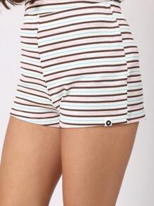 SUMWON 罗纹长袖上衣和骑行短裤套装，休闲秋冬搭配套装，长度至大腿中部 - 彩色 - 查看 7