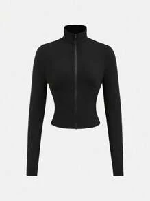 Girlism Completo da 3 pezzi per ragazze adolescenti: canotta basic in maglia nera per yoga casual e quotidiano, giacca corta basic, leggings vita alta