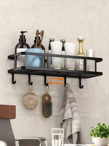 Kệ phòng tắm xuyên biên giới, không đục lỗ, kệ lưu trữ gắn tường, bồn cầu, đồ dùng vệ sinh gia dụng và kệ hoàn thiện - Nhiều màu - Xem 3