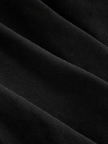 SHEIN MOD 女式荷叶边蕾丝鱼尾裙，复古风，嬉皮士风，节日，狂欢节，春假，西部女装，乡村风，海滩风，90年代服装，春夏女装，端庄女装，蕾丝夏裙，蕾丝裙，荷叶边裙 - 黑色 - 查看 3