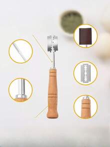 Cross-Border Baking Tools Stainless Steel Bread Cutting Knife Method Stick Bread Repairing Knife Beech Handle Bread Cutter - Multicolor - View 6