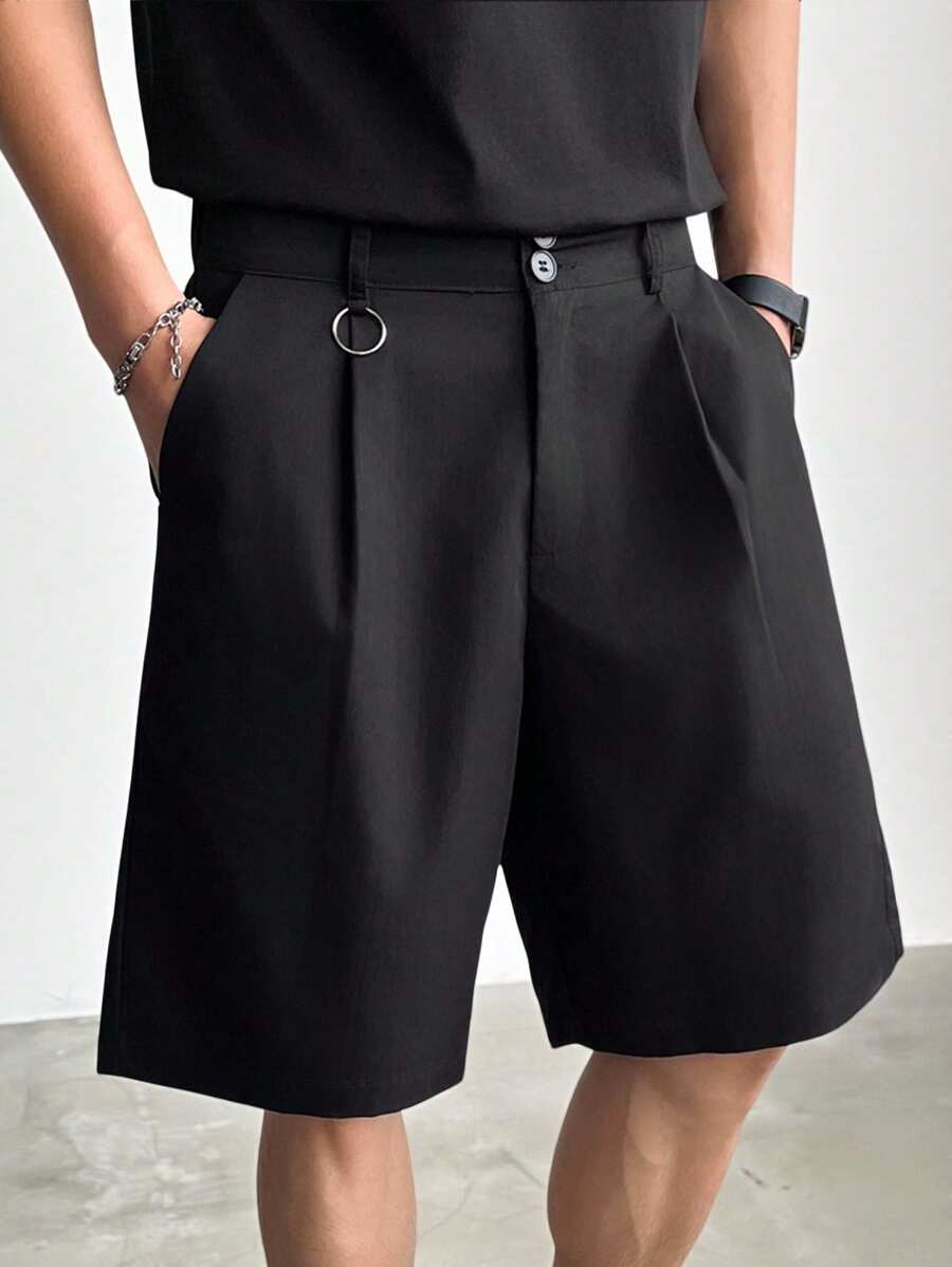 Manfinity Hypemode Short décontracté ample pour hommes, short de bureau professionnel, cadeau pour un petit ami ou un mari, pour la rentrée scolaire