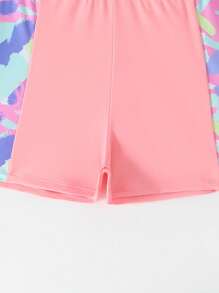 Tween Girls Random Printed Swimwear Set - Multicolor - View 3