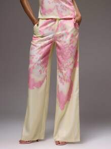 MUSERA 中腰缎面宽松夏季休闲裤，性感夏季伊比沙岛度假可爱海滩生日装 - 彩色 - 查看 2