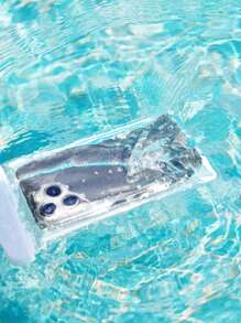 1pc Waterproof Phone Pouch Glow In The Dark Universal Phone Case Dry Bags Luminous Large Frame Compatible With IPhone 12 Pro Max Mini 11 XR 8 Plus Galaxy Pixel HTC Nexus (White) Basics Swim Bag Swimmers Tropical Coastal Vibes Beach Bag For Swimming Summer Island Holiday Vacation Beach Accessories For Men Woman - White - View 6