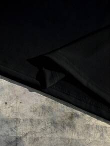 AXEPEAK Men's Contrast Color Print Round Neck Short Sleeve T-Shirt - Black - View 3