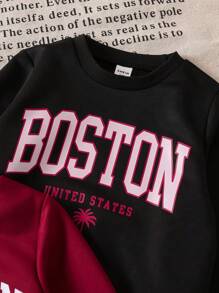 3pcs/Set Young Girls Casual Letter Print Sweatshirt And Pants Outfits, Different Colors, School, Campus, College Chic Outfits For Autumn/Winter Fall - Multicolor - View 5