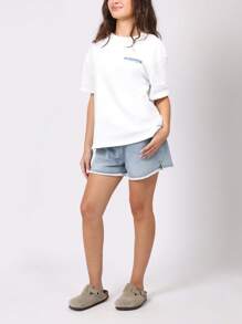 SUMWON Mykonos Paradise Beach Greece Evil Eye T Shirt Summer Vacation Travel Souvenir Casual Oversized Cotton Graphic Print Beachwear Resort Tee - White - View 5