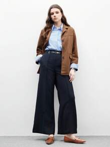 CUCCOO BIZCHIC Giày lười da nâu mũi nhọn, giày bệt thanh lịch, phù hợp để đi làm, đi chơi và đi làm, giày nữ đa năng - màu nâu - Xem 9