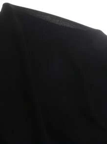 Modelyn Vestido elegante de mujer con volantes de tul transparente - Negro - Ver 7