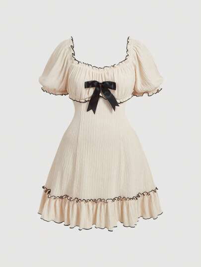 SHEIN MOD Plus Size Women's Short Bow Dresses,Valentine's Day Dress,Summer,Vacation Outfits Woman,Beach Outfits For Woman,Rave Outfits Festival,Club Outfits Women,Vintage Dresses For Woman,Cruise Outfits Women Sexy,Gothic Women Clothes,2000s Style,Beach Vacation,Brunch,Dresses For Women Party,Graduation Dress,Boho Dress Women,Tropical Dress,Sun Dresses For Women