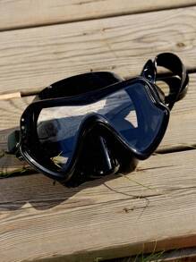 Manfinity Homme 1set Adult Snorkeling Gear, Including Snorkel Mask, Breathing Tube, Tempered Glass Swimming Goggles And Full-Face Snorkel Mask For Diving - Black - View 2