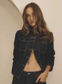 Aralina Winter / Summer Cinched Waist Denim Jacket