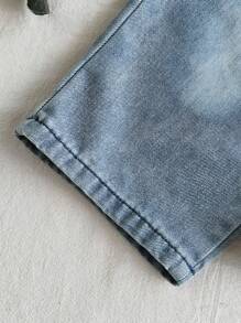 Vintaside Kids Toddler Boy 2pcs Striped Fashion Versatile All-Match Casual Denim Vibe Set