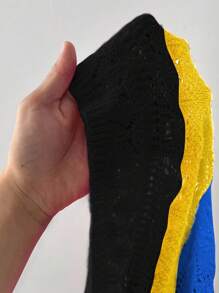 Maweii 大码女式多色V领镂空海滩度假优雅两件套