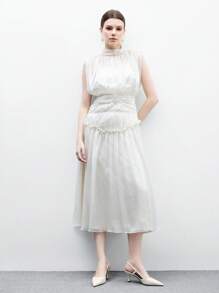 CUCCOO BIZCHIC Spitze Stilettos Elfenbein, elegante Pendler-, Party- und Arbeitspumps für Frauen, Riemchenpumps mit hohem Absatz - Chantilly - Übersicht 10