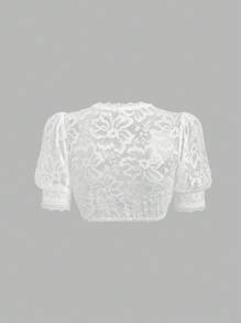 Fairmaia Elegant Sheer Lace Blouse Traditional German Style Women's Dirndl Top, For Oktober Lace Top In Solid Colors For Women, Traditional Summer Fashion, Halloween