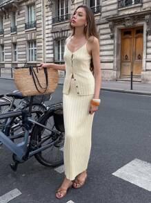 Pariaura Set de 2 suéteres de mujer elegantes de punto nervurado