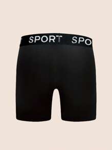 7pcs/Pack Men's Casual Letter Waistband Boxer Briefs Multipack Underwear - Multicolor - View 2