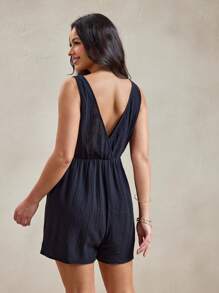 Wildy Women's Summer American Western Country Style Casual Vacation Black Embroidered Romper Western Country Concert Outfit Country Outfits Women 100 Cotton