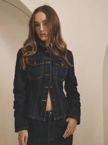 Aralina Winter / Summer Cinched Waist Denim Jacket