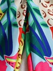 Mono sin mangas con estampado floral para niña, de tela ligera, atuendo casual de verano/playa
