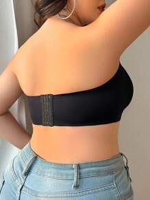 SHEIN 加大码纯色性感无肩带女士抹胸文胸内衣