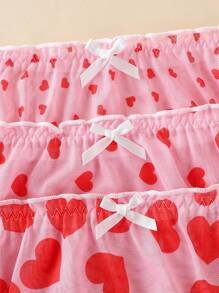 Slumberry CURVE 3条装加大码心形印花蝴蝶结装饰内裤 - 彩色 - 查看 4