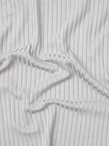 Manfinity Dauomo Men's Solid Color Rib Knit Tank Top - White - View 4