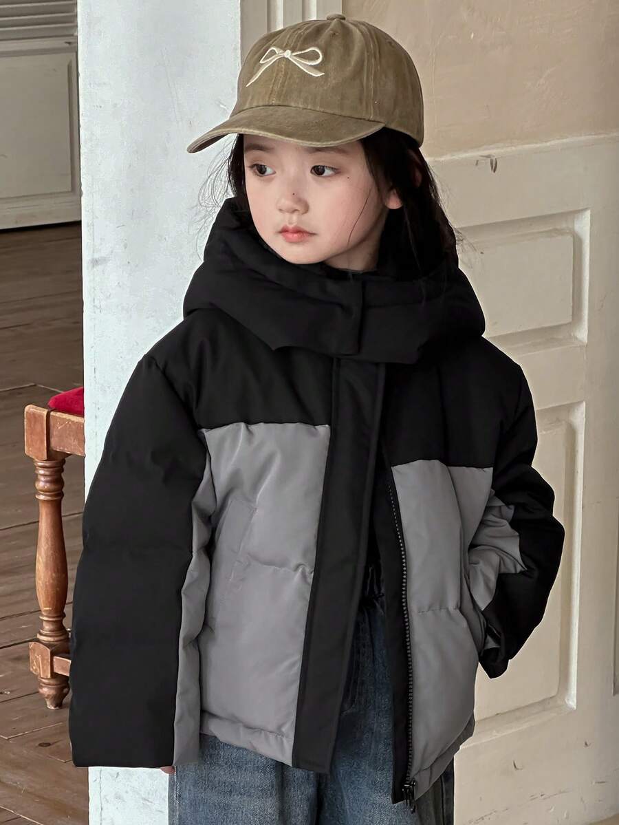 Dazy Kids Girls Padded Coat, Fall - Multicolor - View 1